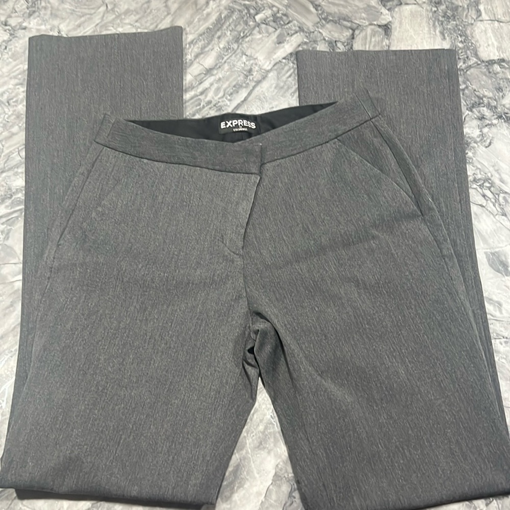 Express - columnist style trousers size 4R. Dark Gray.